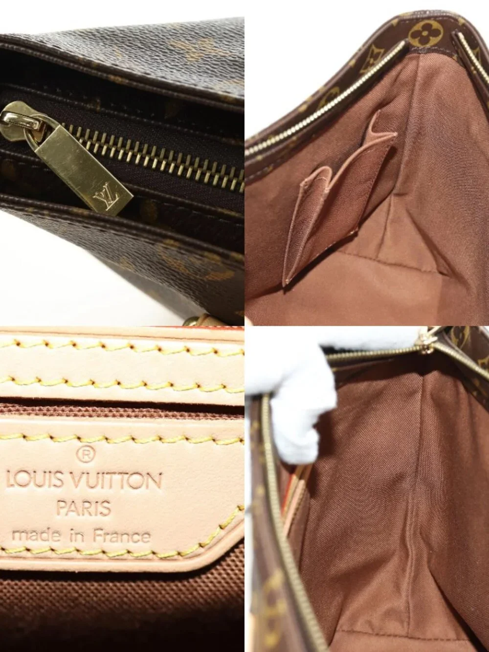 LOUIS VUITTON Monogram Cabas Piano Tote Bag M51148 LV Auth 187216SAM